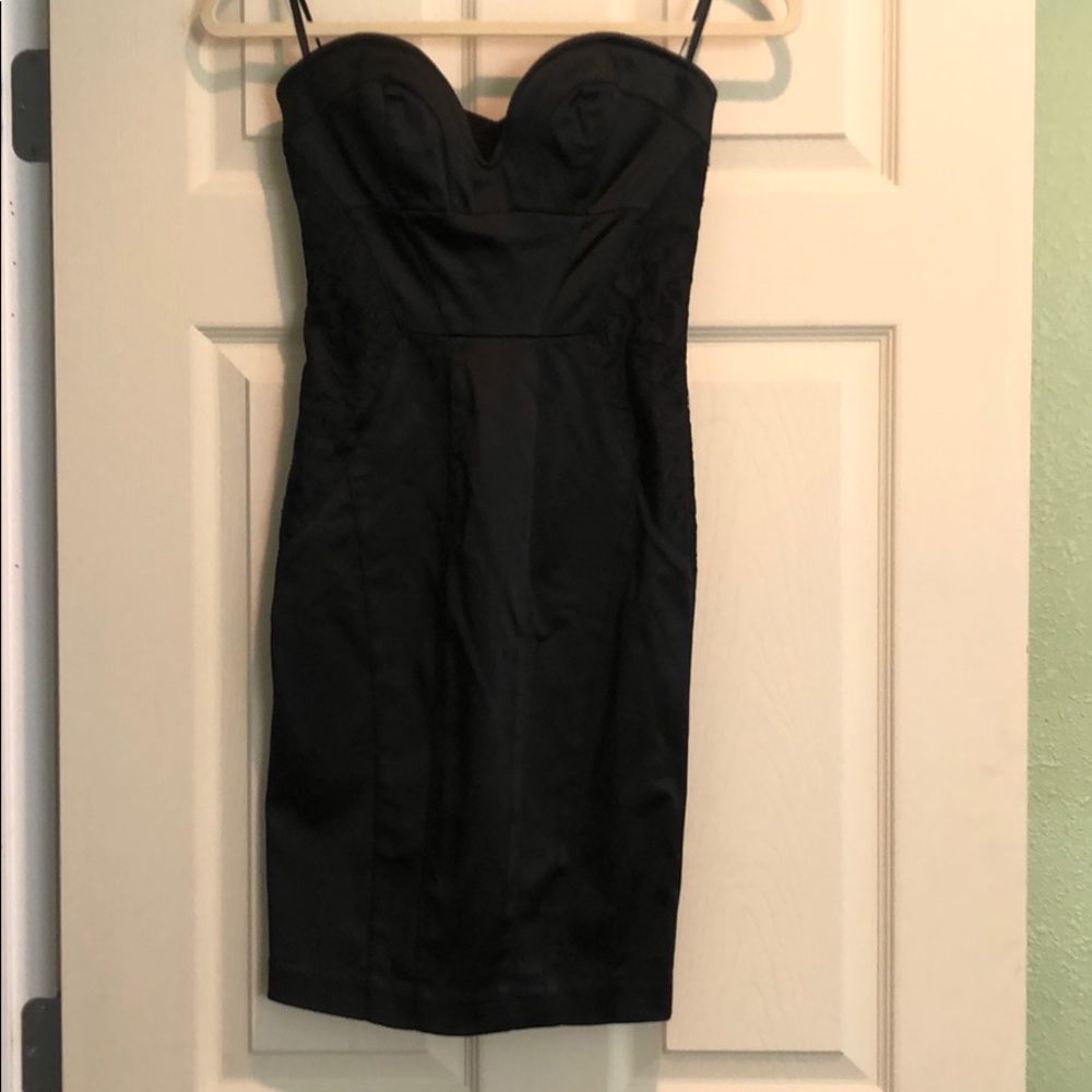 Silk Corset Dress with lace sides